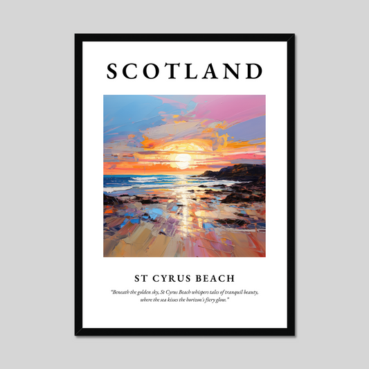 Poster of St Cyrus Beach, Scotland.