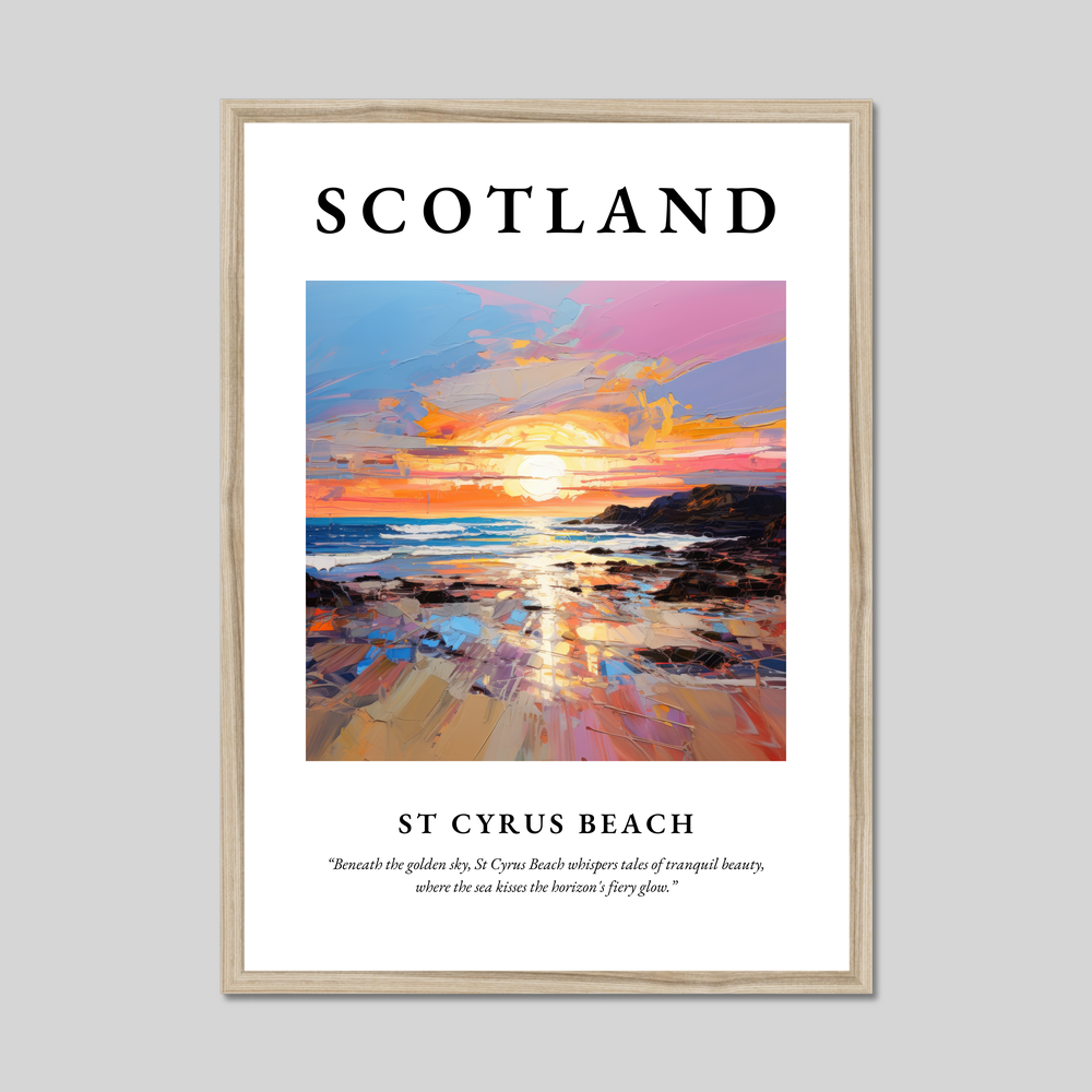 Poster in a natural frame with the word Scotland