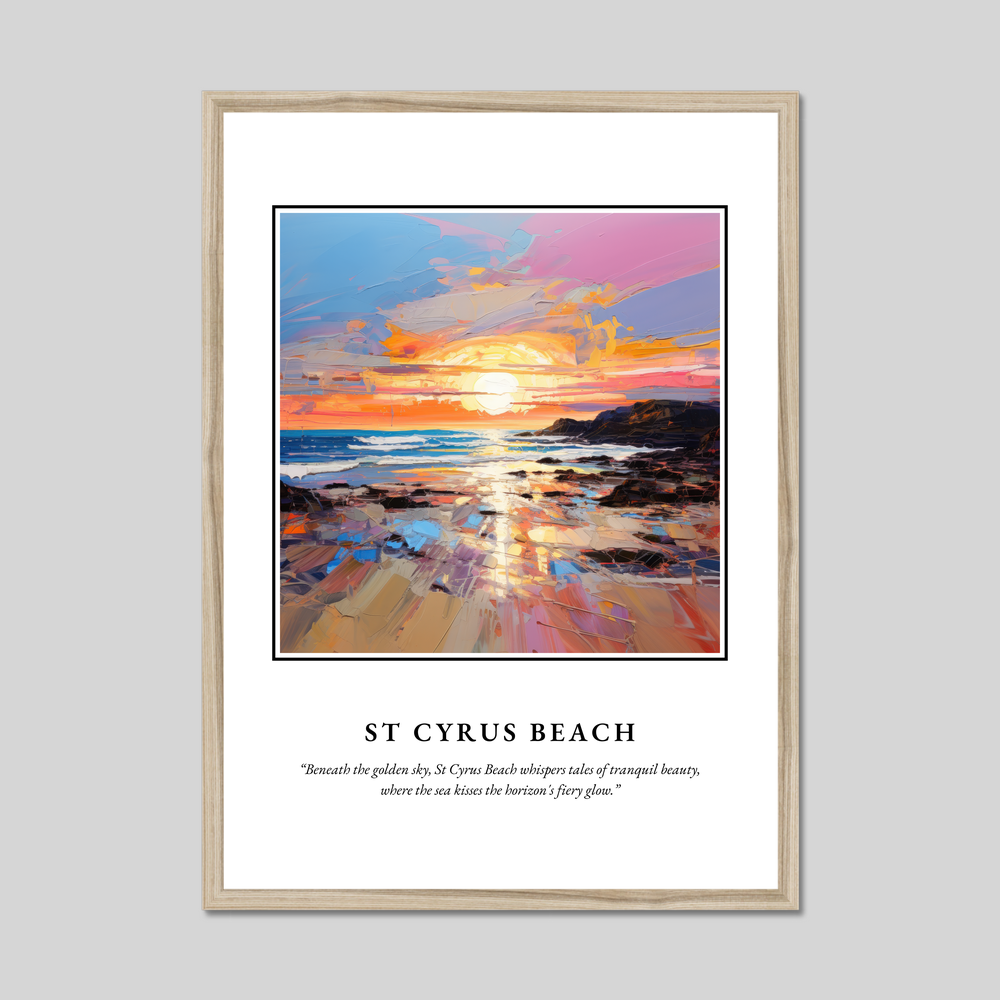 Poster in a natural frame