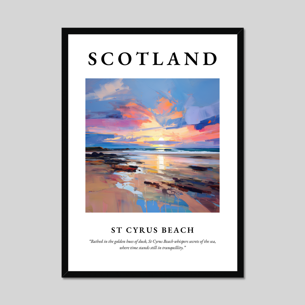 Poster of St Cyrus Beach, Scotland.