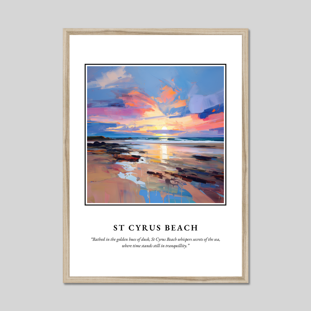 Poster in a natural frame