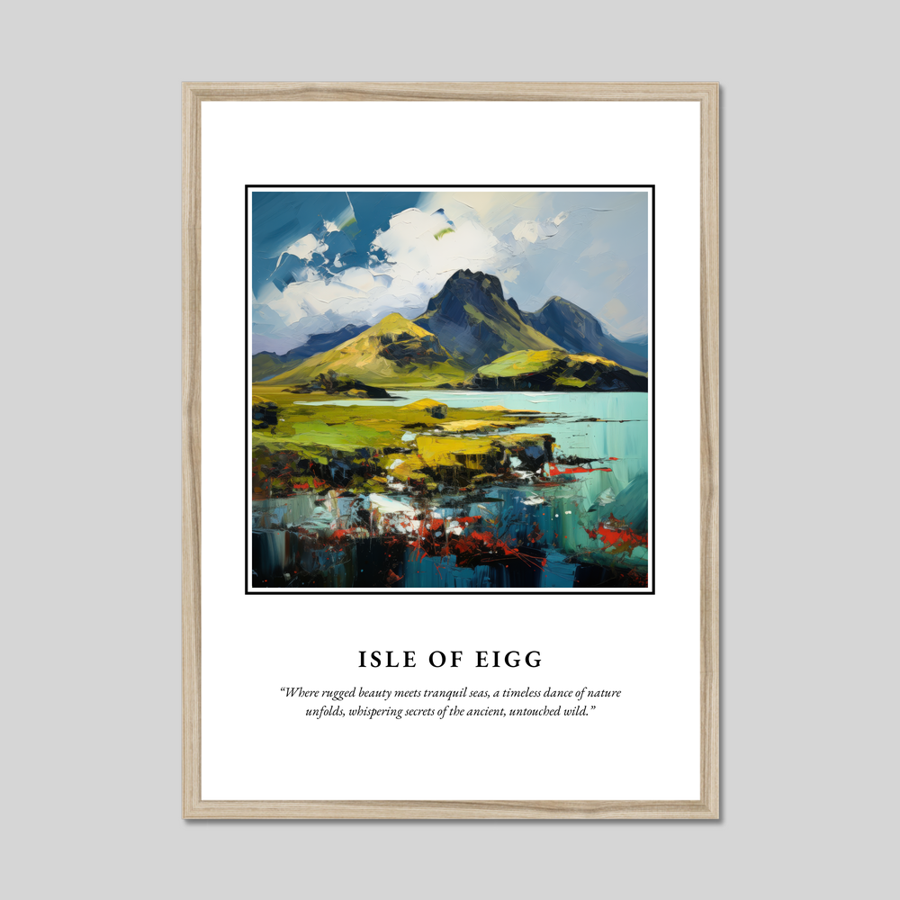 Poster in a natural frame