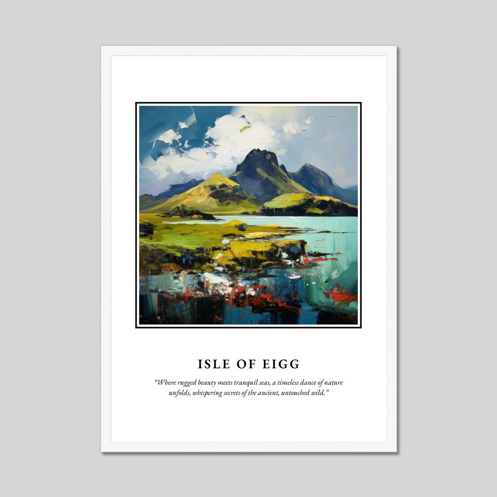 Poster in a white frame