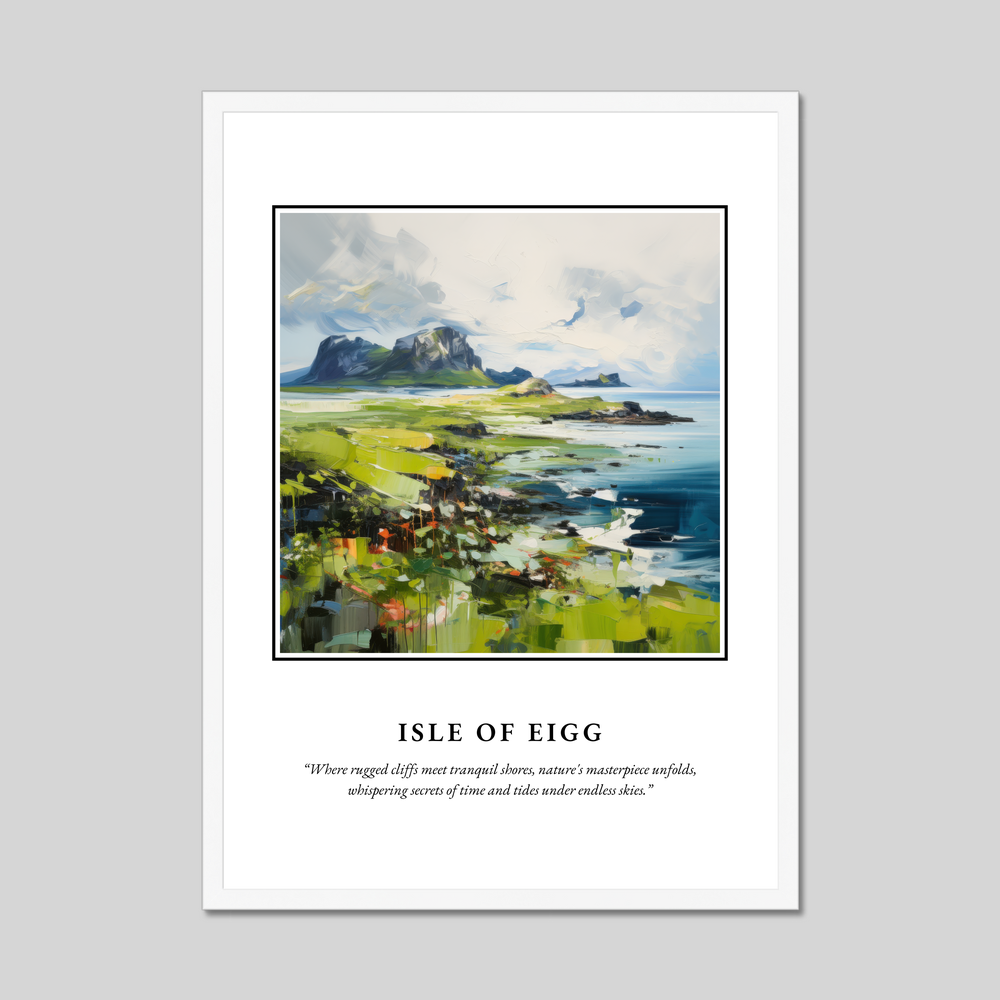 Poster in a white frame