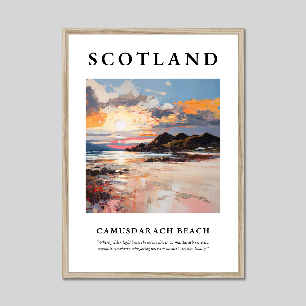 Poster in a natural frame with the word Scotland