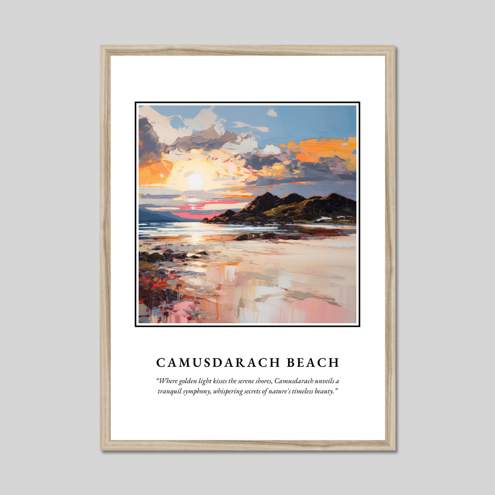 Poster in a natural frame