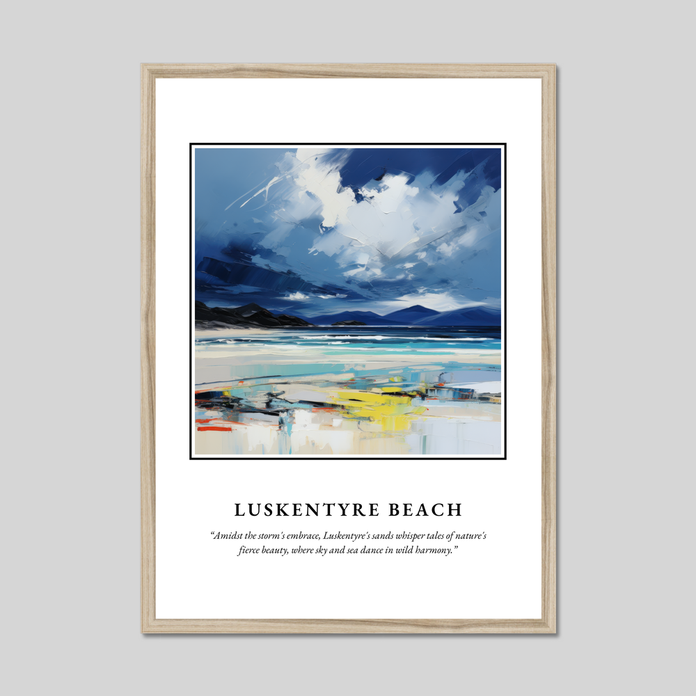 Poster in a natural frame