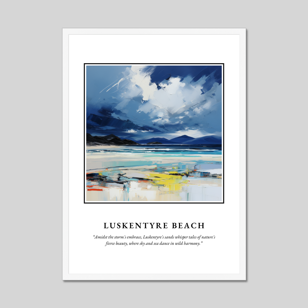 Poster in a white frame