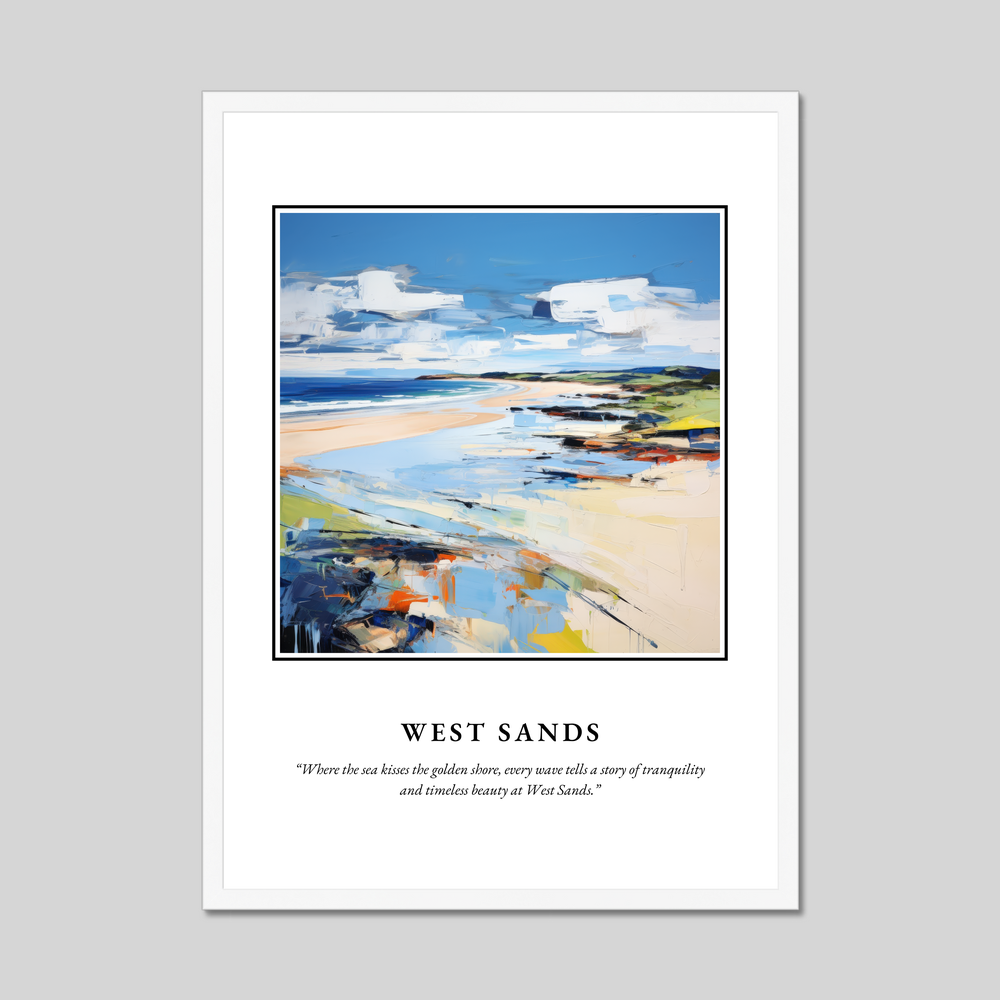 Poster in a white frame