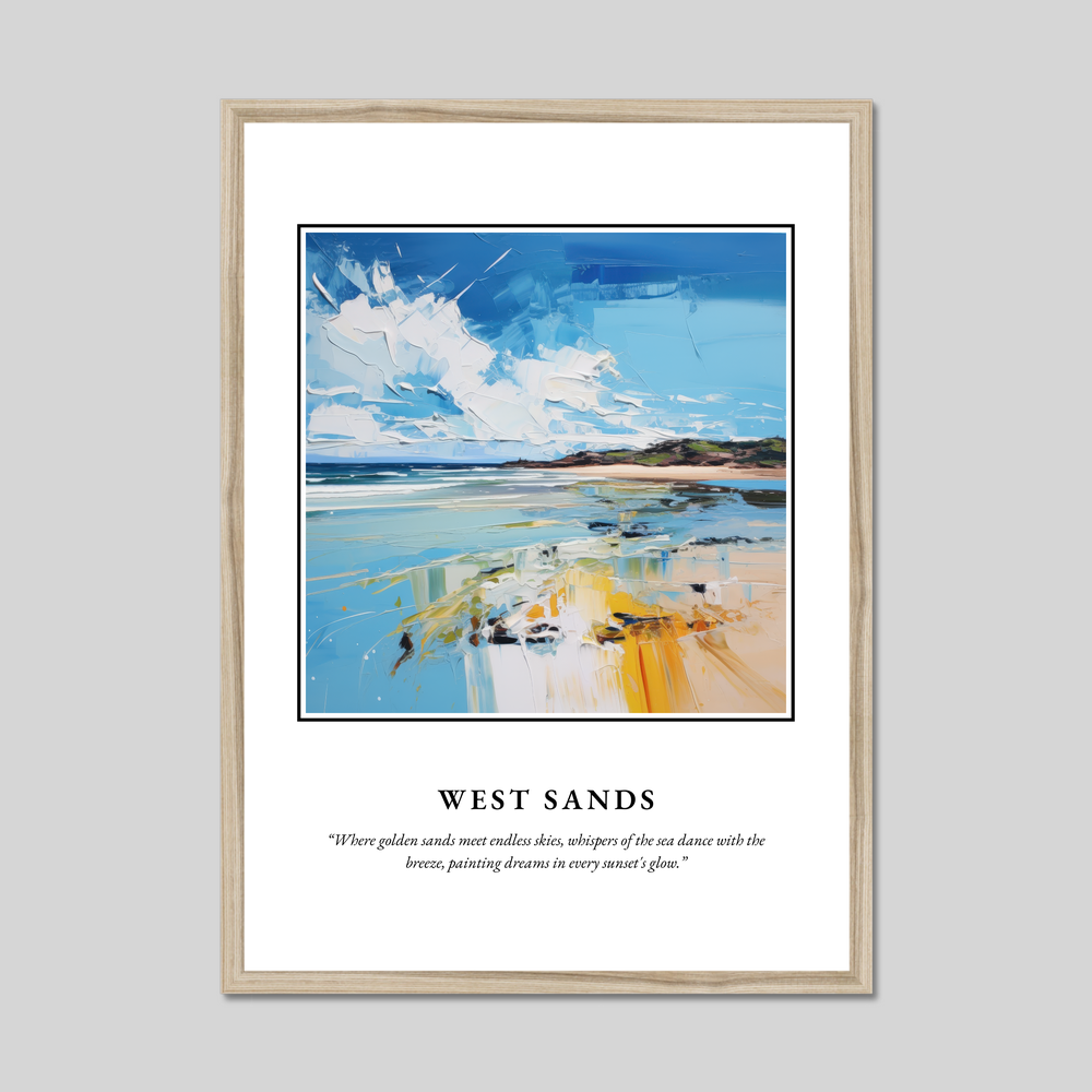 Poster in a natural frame