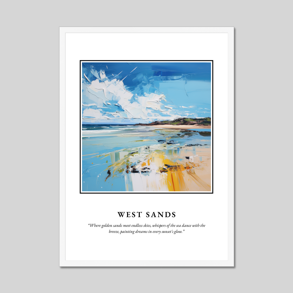 Poster in a white frame