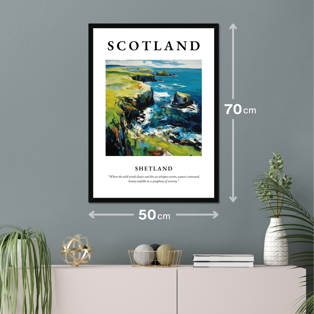 Poster of Shetland hanging on a wall