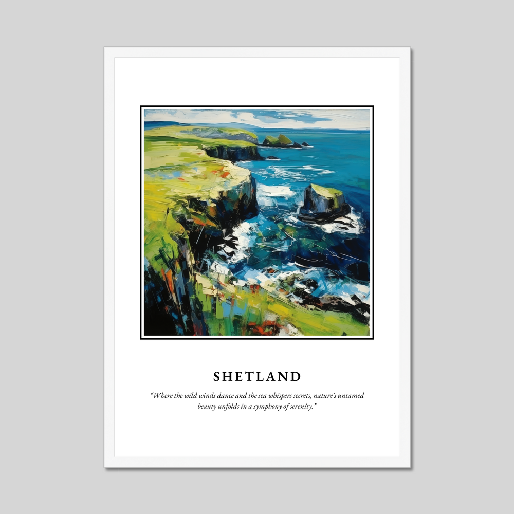 Poster in a white frame