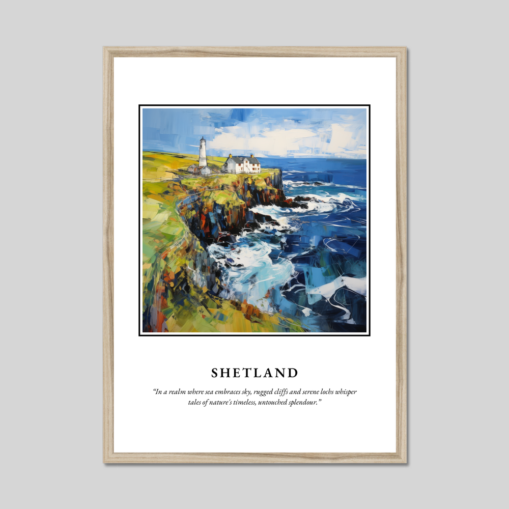 Poster in a natural frame