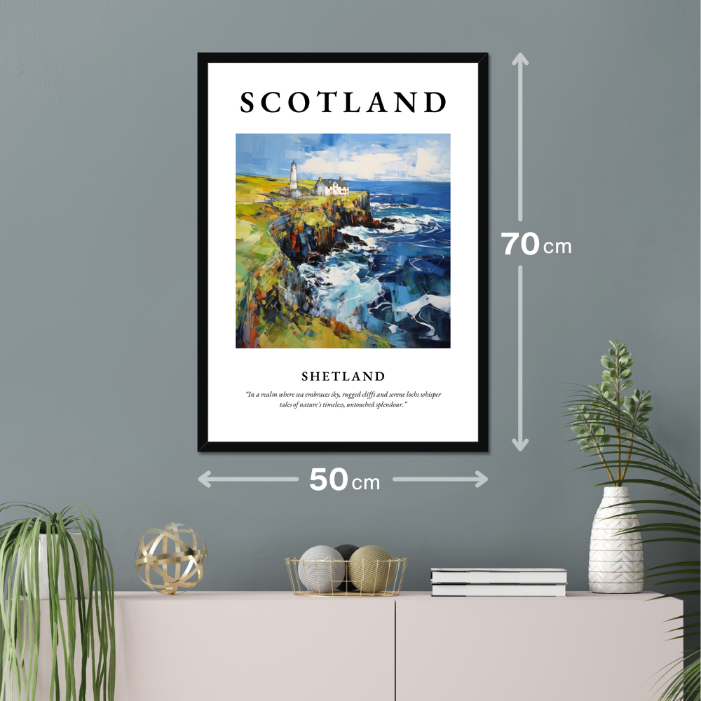 Poster of Shetland hanging on a wall
