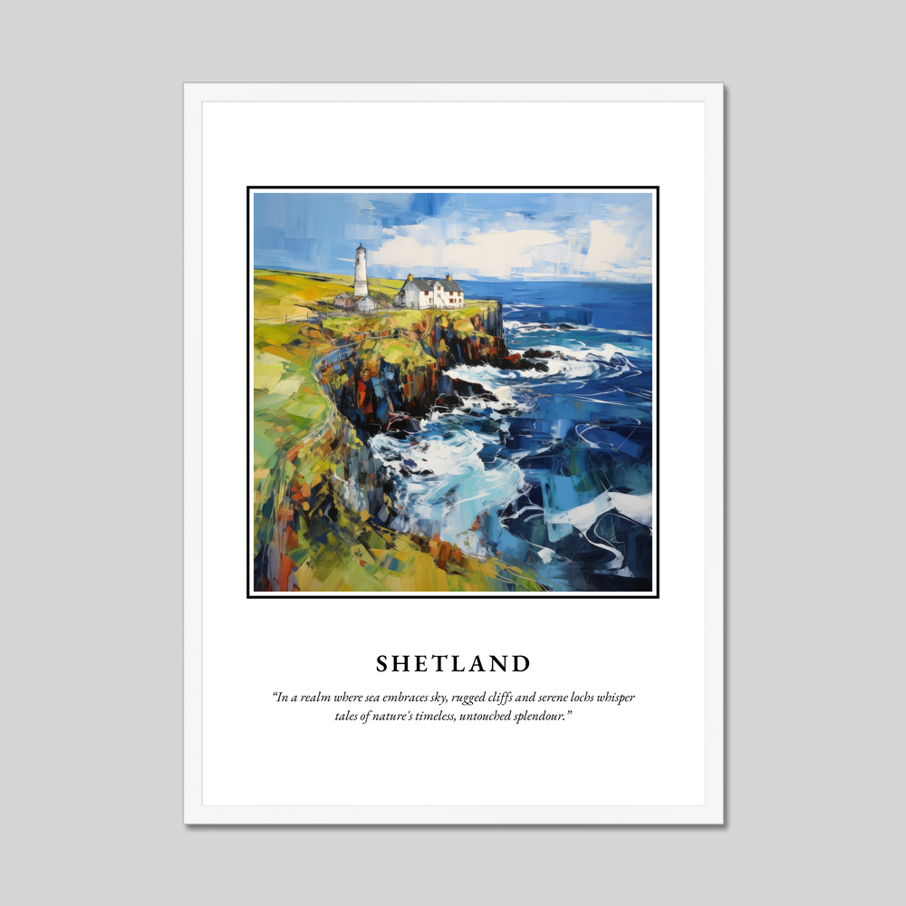 Poster in a white frame