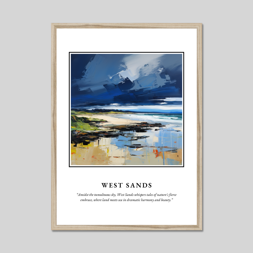 Poster in a natural frame