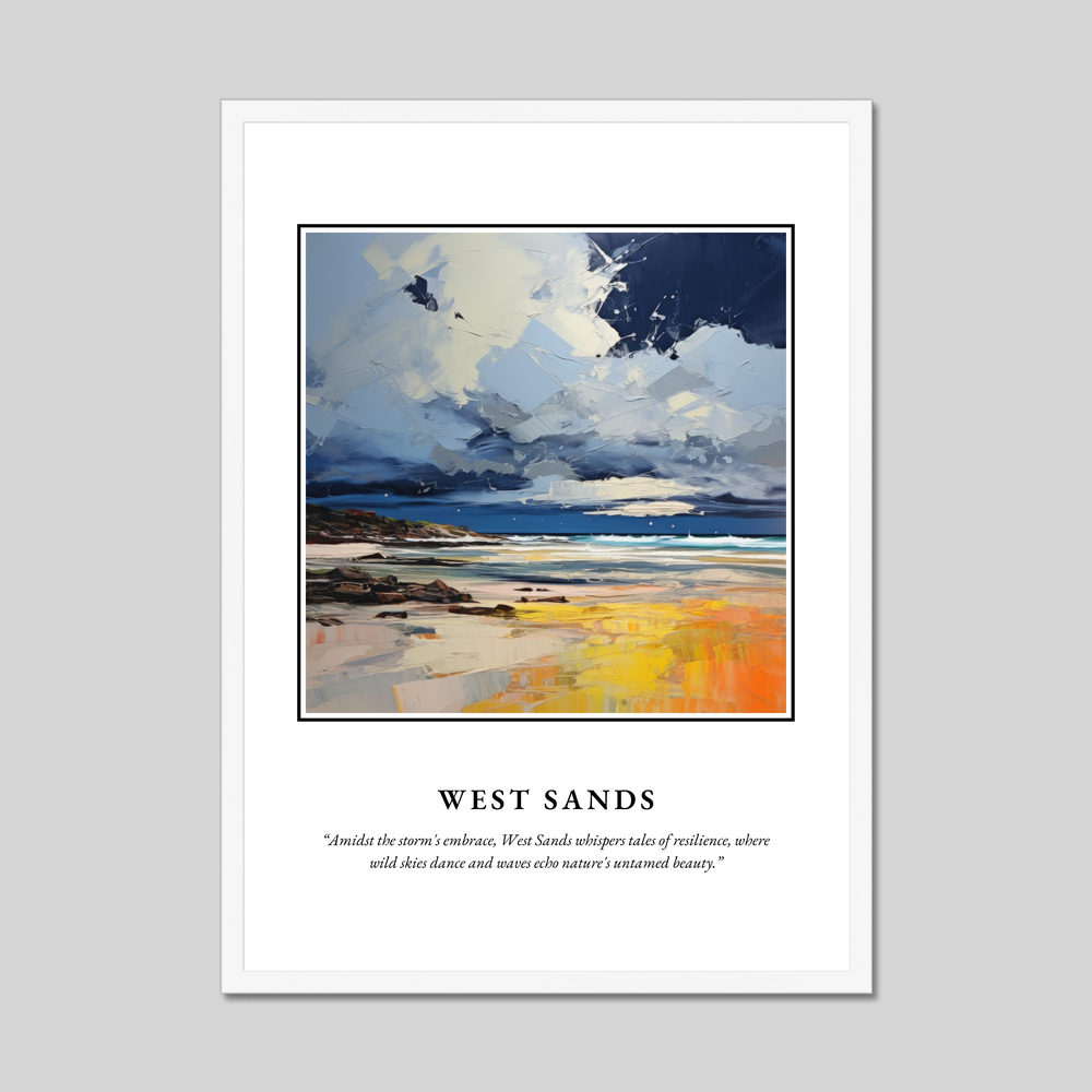 Poster in a white frame