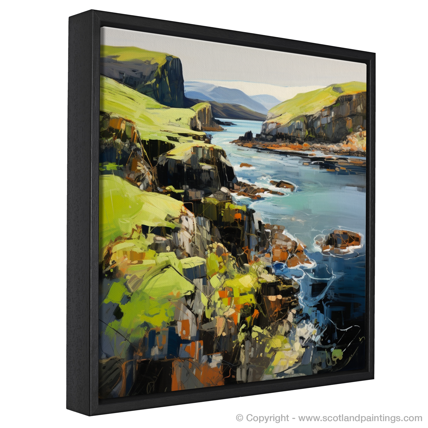 Painting and Art Print of Easdale Sound, Easdale, Argyll and Bute entitled "Easdale Sound Reverie: An Expressionist Homage to Scottish Wilderness".