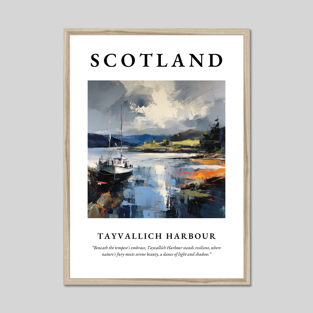 Poster in a natural frame with the word Scotland