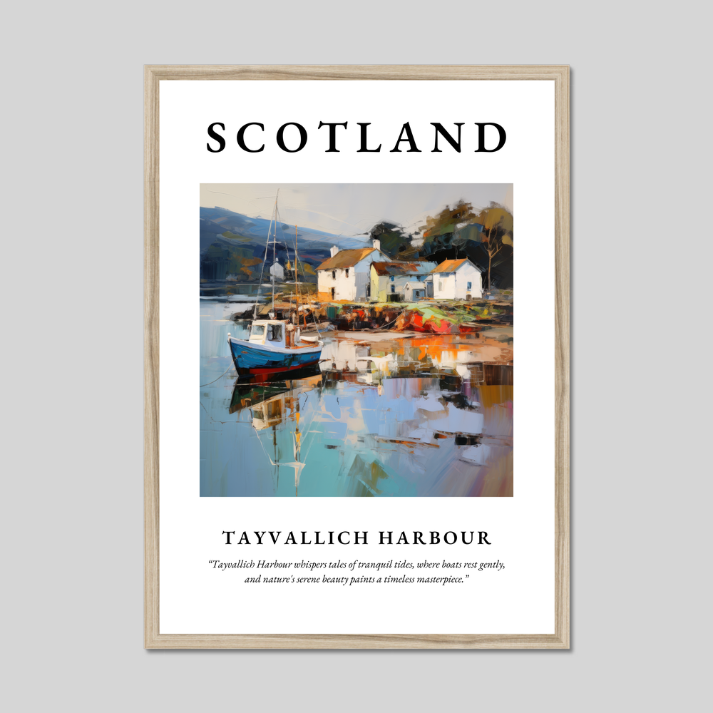 Poster in a natural frame with the word Scotland