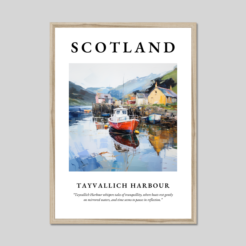 Poster in a natural frame with the word Scotland