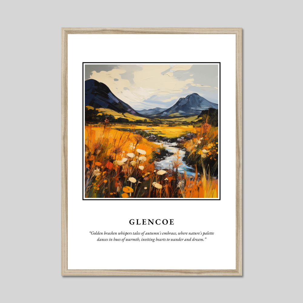 Poster in a natural frame