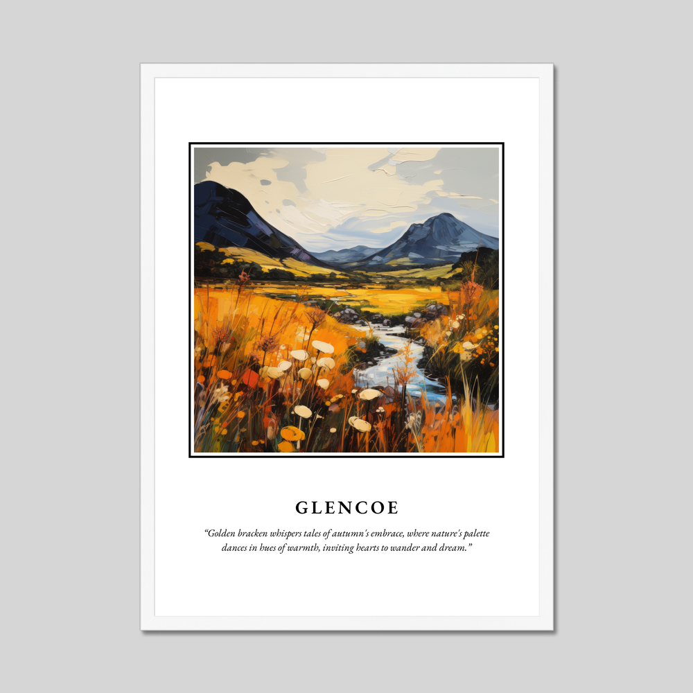 Poster in a white frame