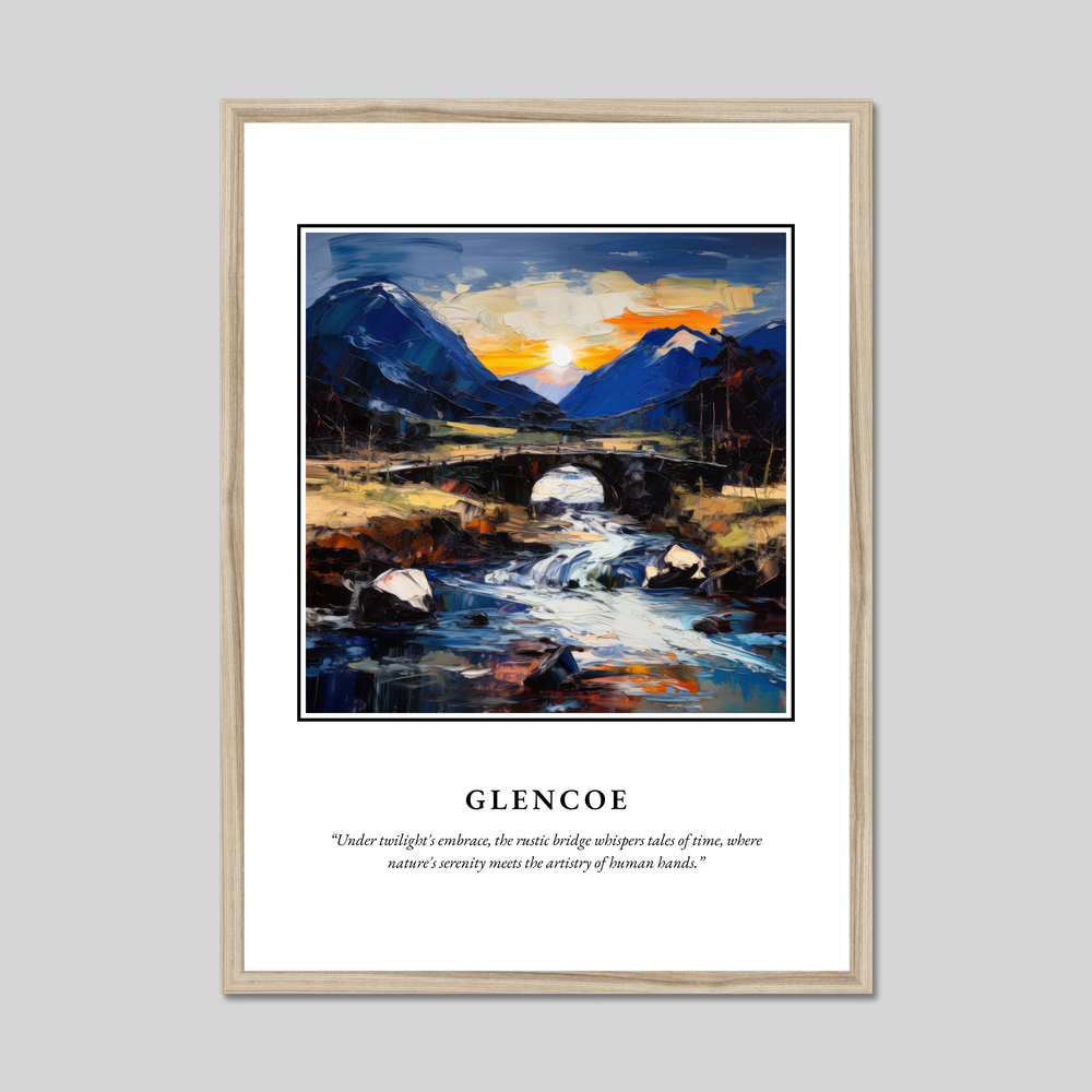 Poster in a natural frame