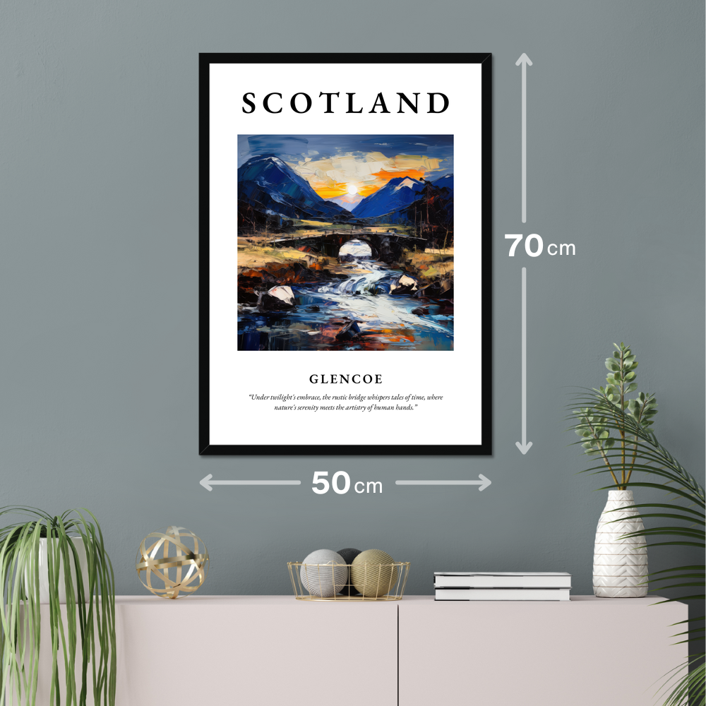 Poster of Glencoe hanging on a wall