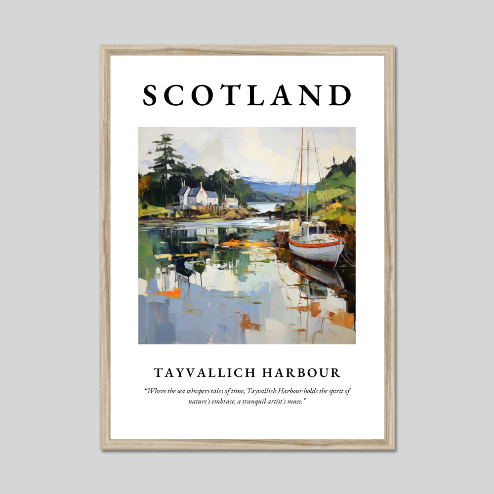 Poster in a natural frame with the word Scotland