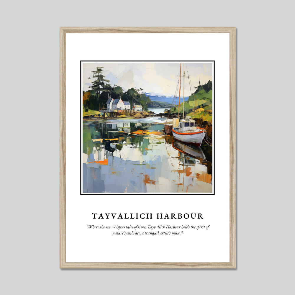 Poster in a natural frame