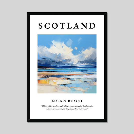 Poster of Nairn Beach, Scotland.