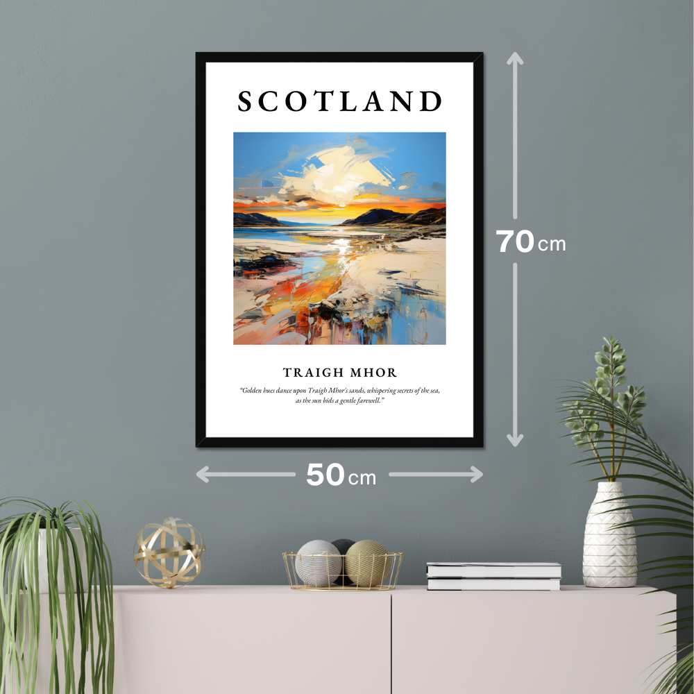 Poster of Traigh Mhor hanging on a wall