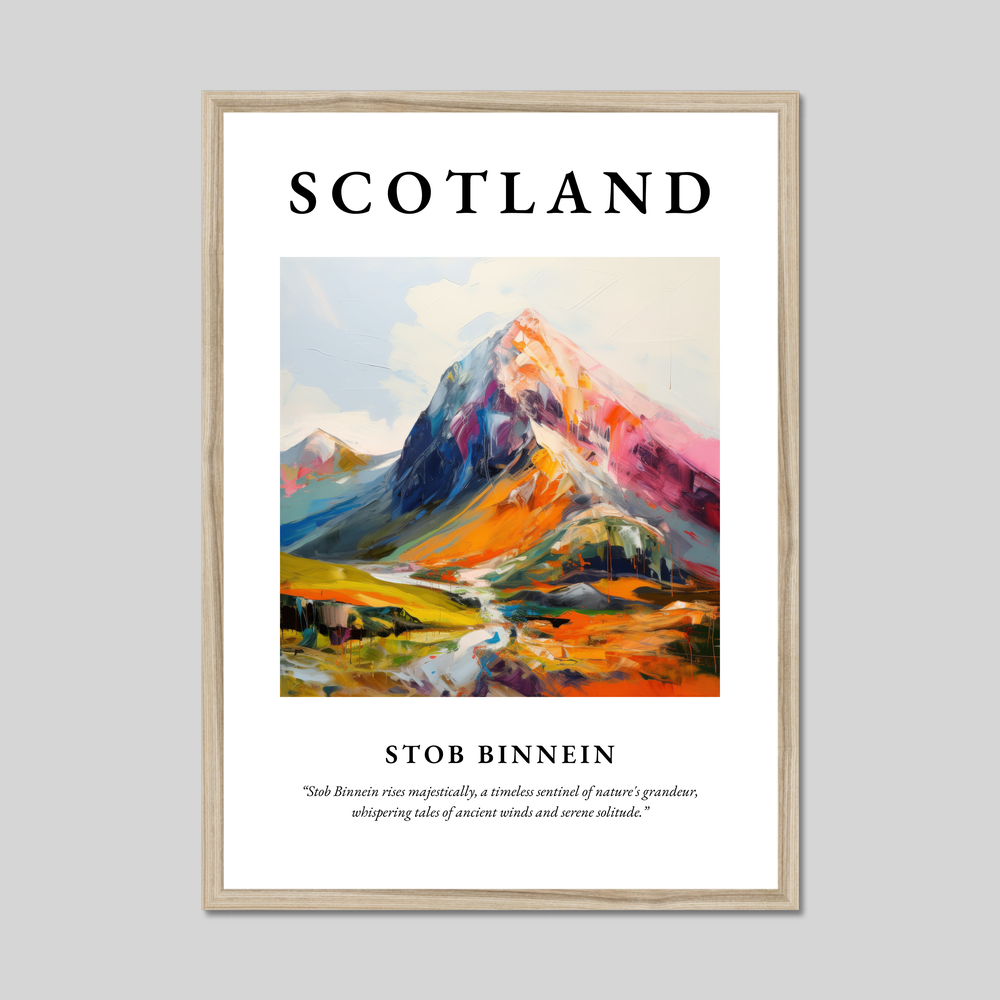 Poster in a natural frame with the word Scotland
