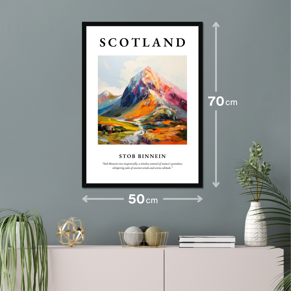 Poster of Stob Binnein hanging on a wall