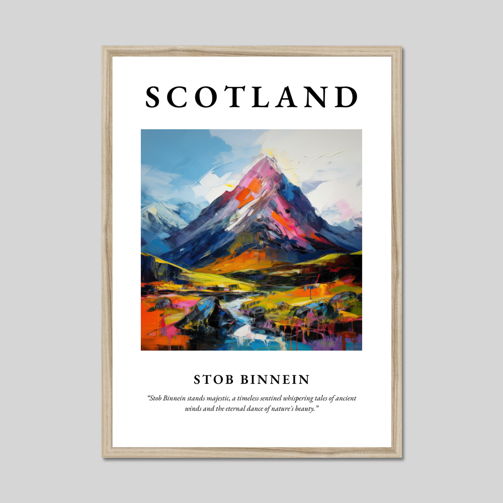 Poster in a natural frame with the word Scotland