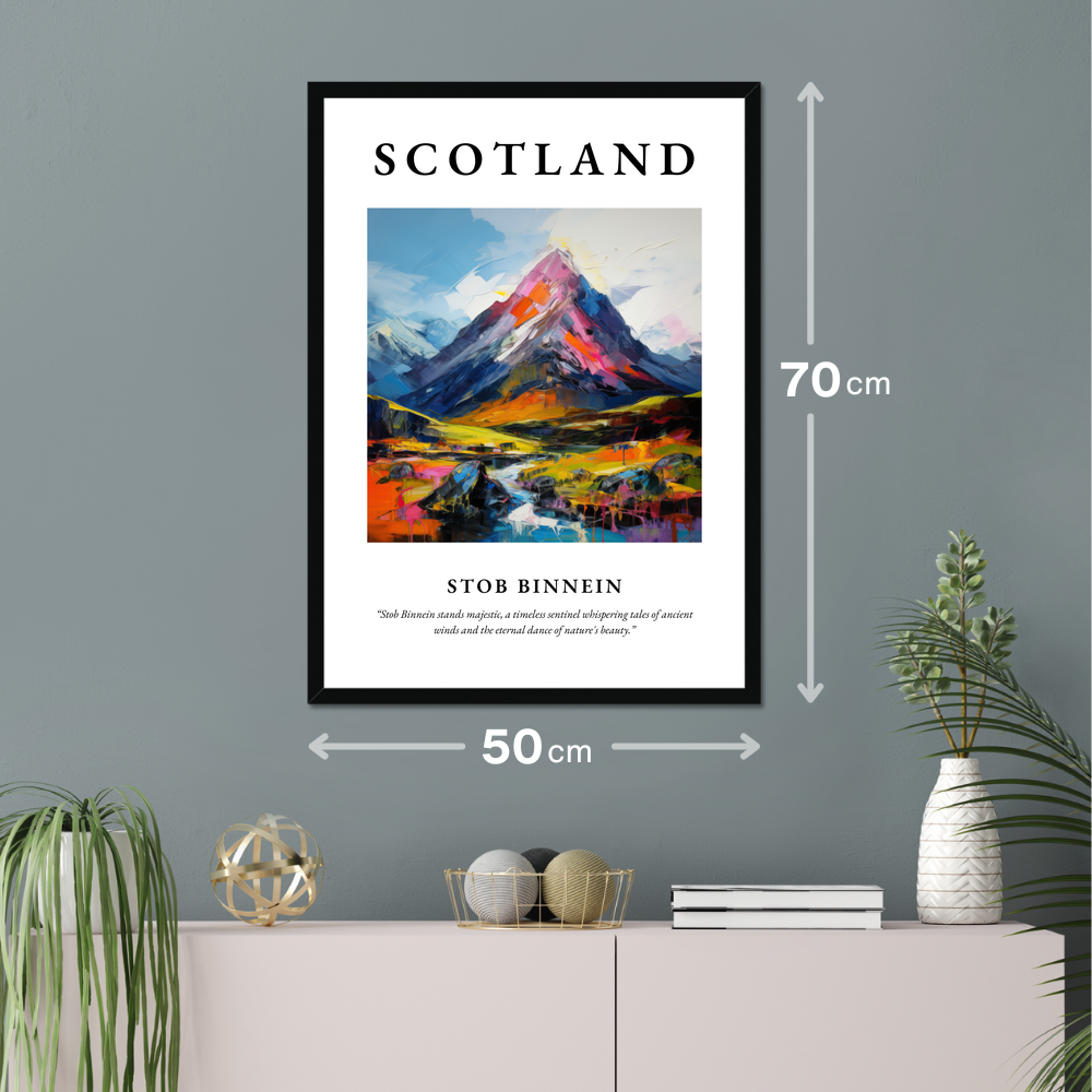 Poster of Stob Binnein hanging on a wall