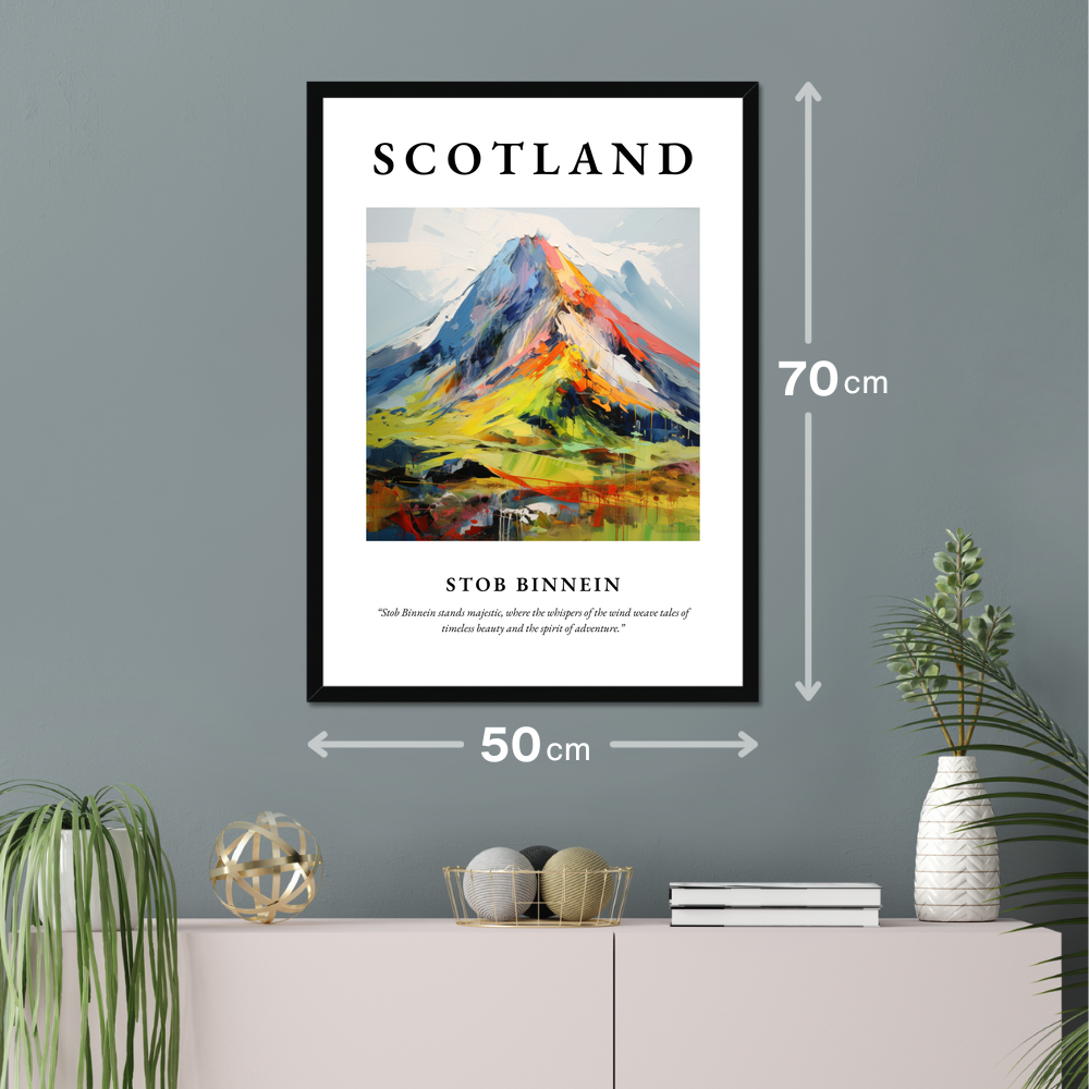 Poster of Stob Binnein hanging on a wall