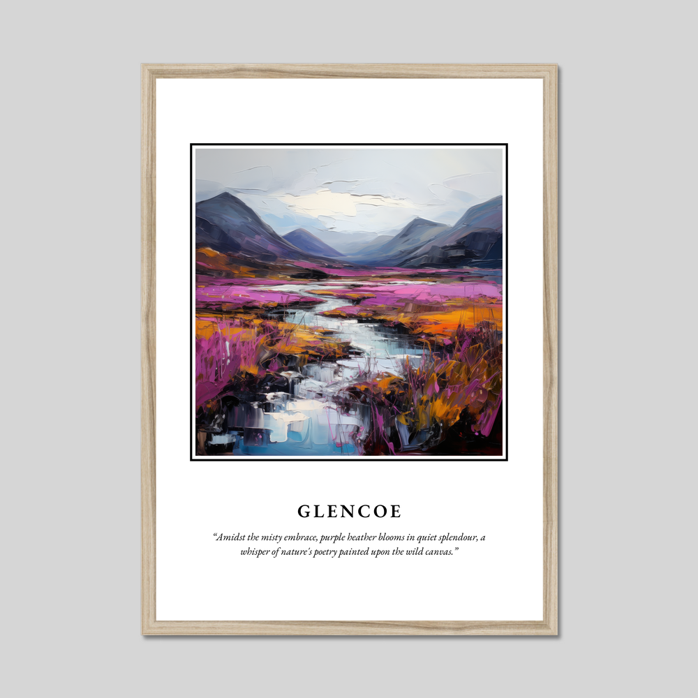 Poster in a natural frame