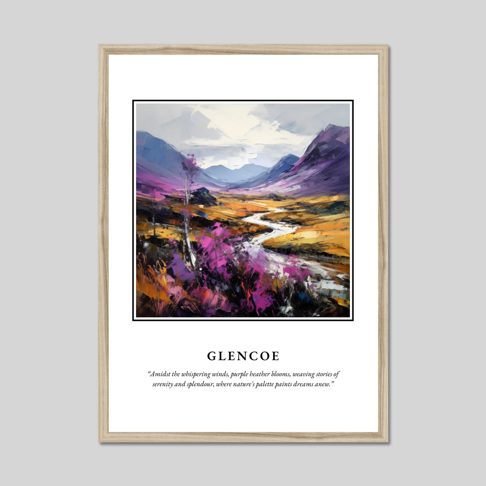 Poster in a natural frame