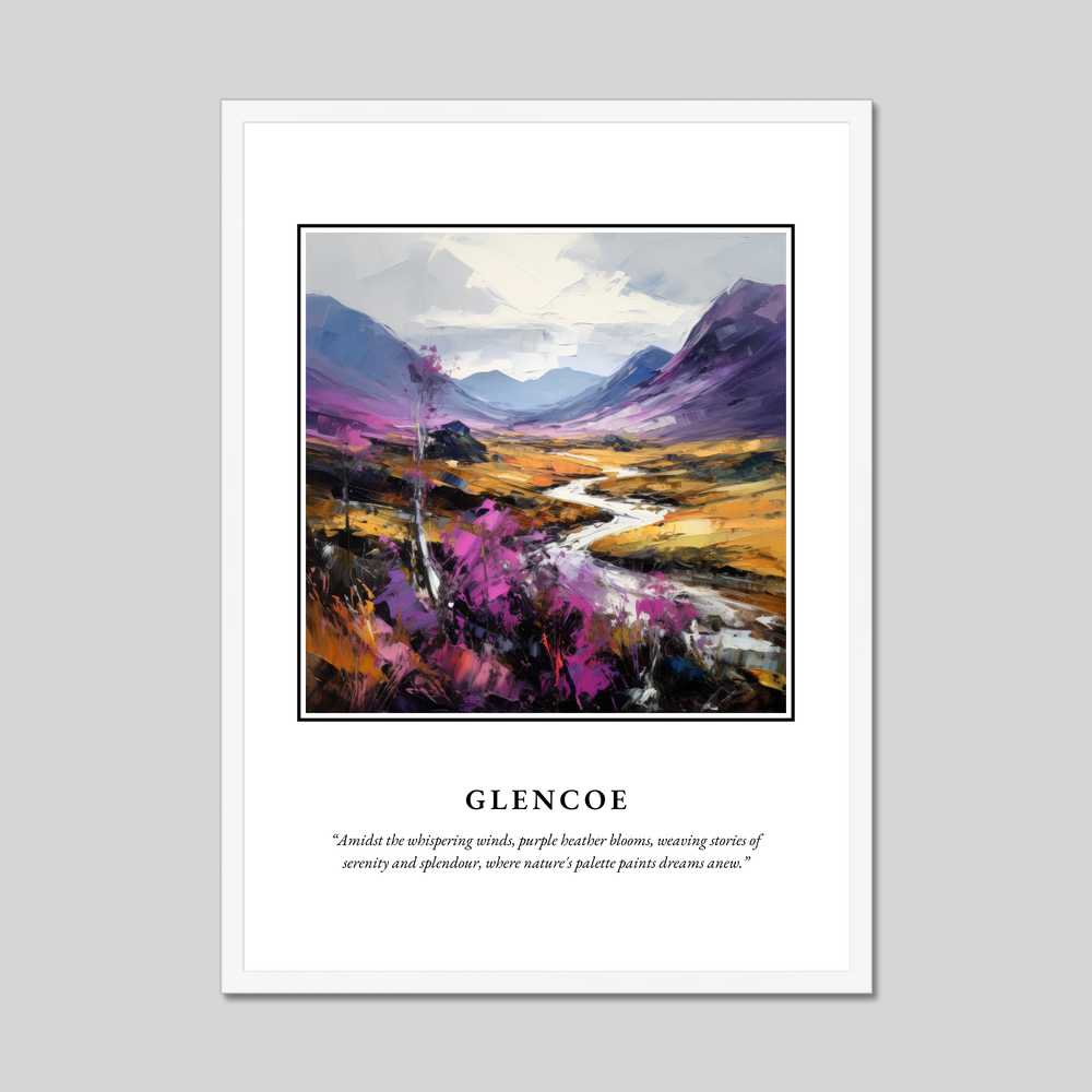 Poster in a white frame