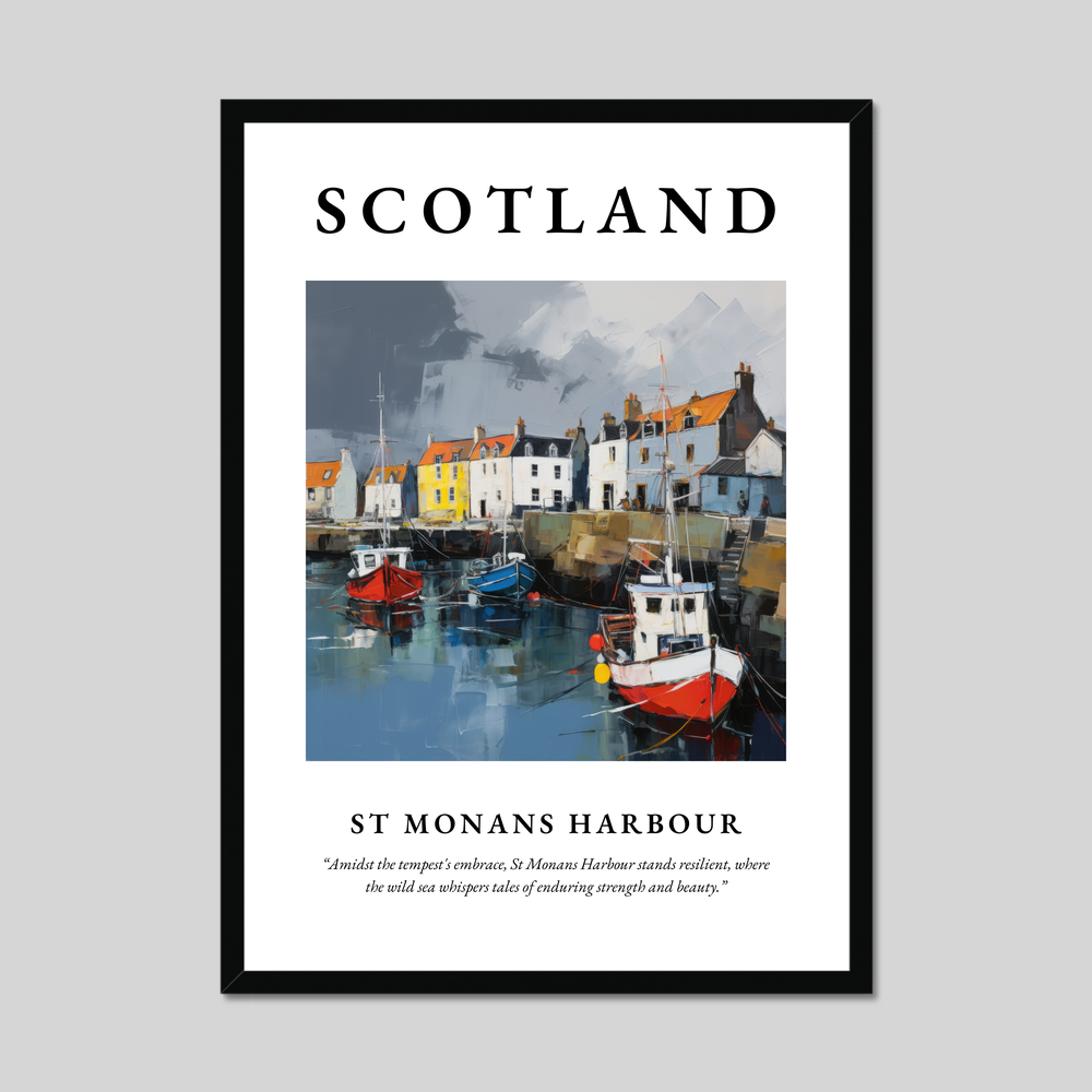 Poster of St Monans Harbour, Scotland.