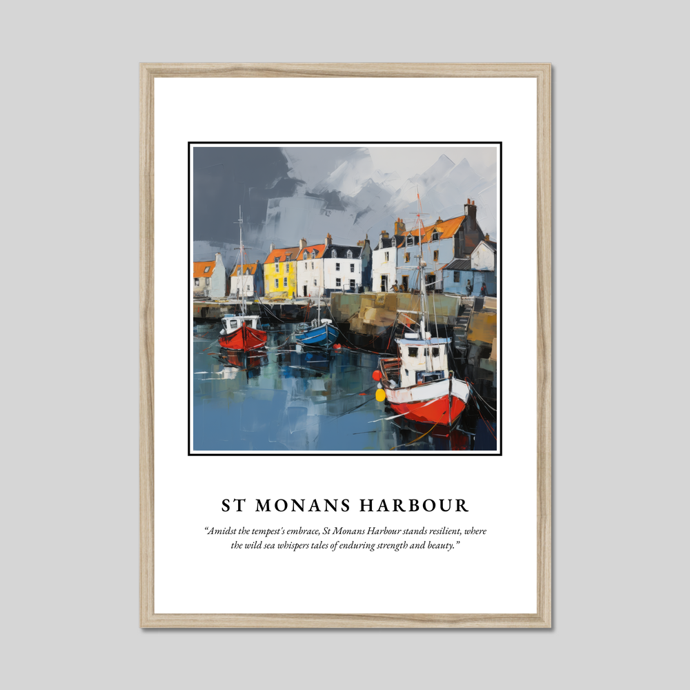 Poster in a natural frame