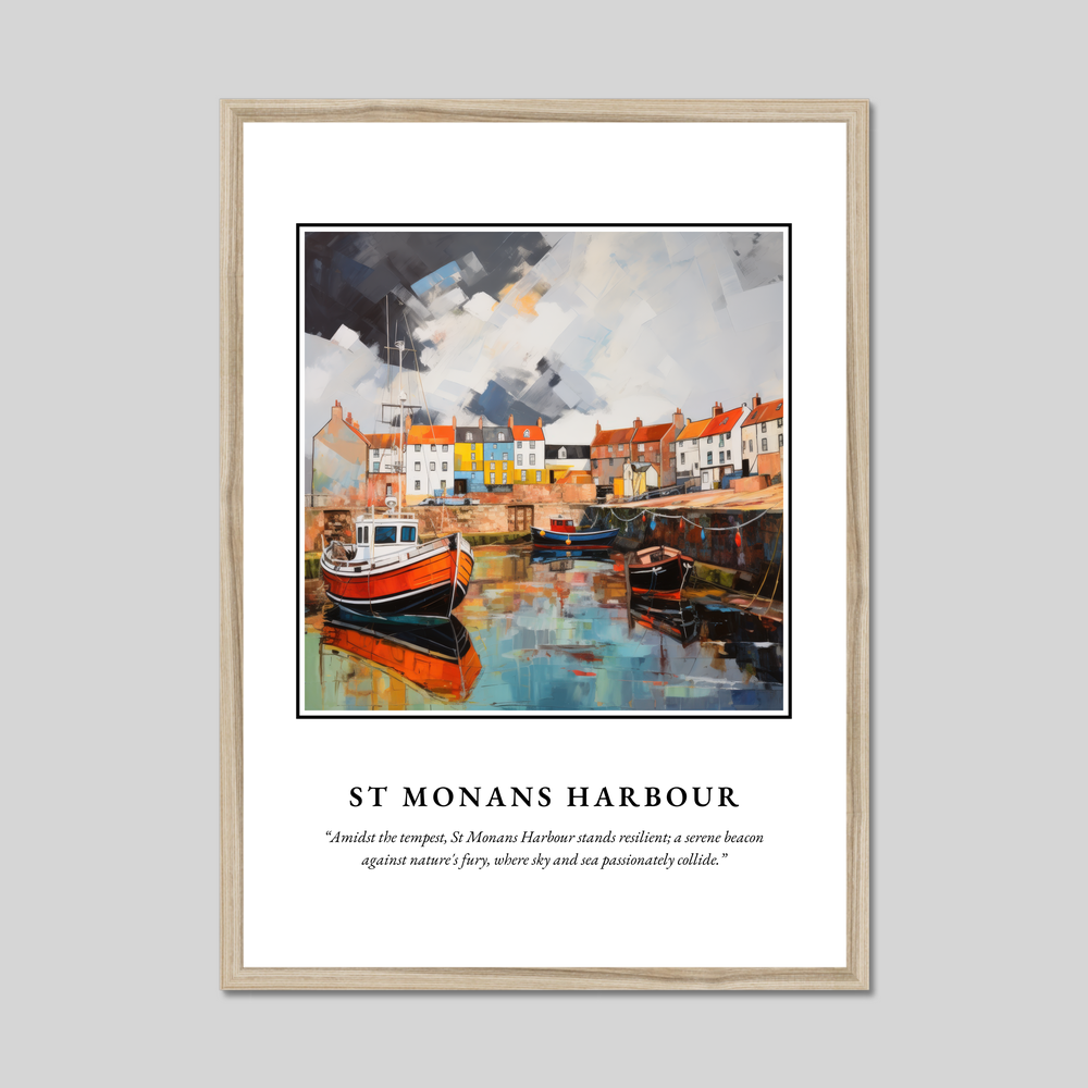 Poster in a natural frame