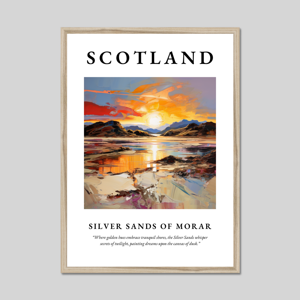 Poster in a natural frame with the word Scotland
