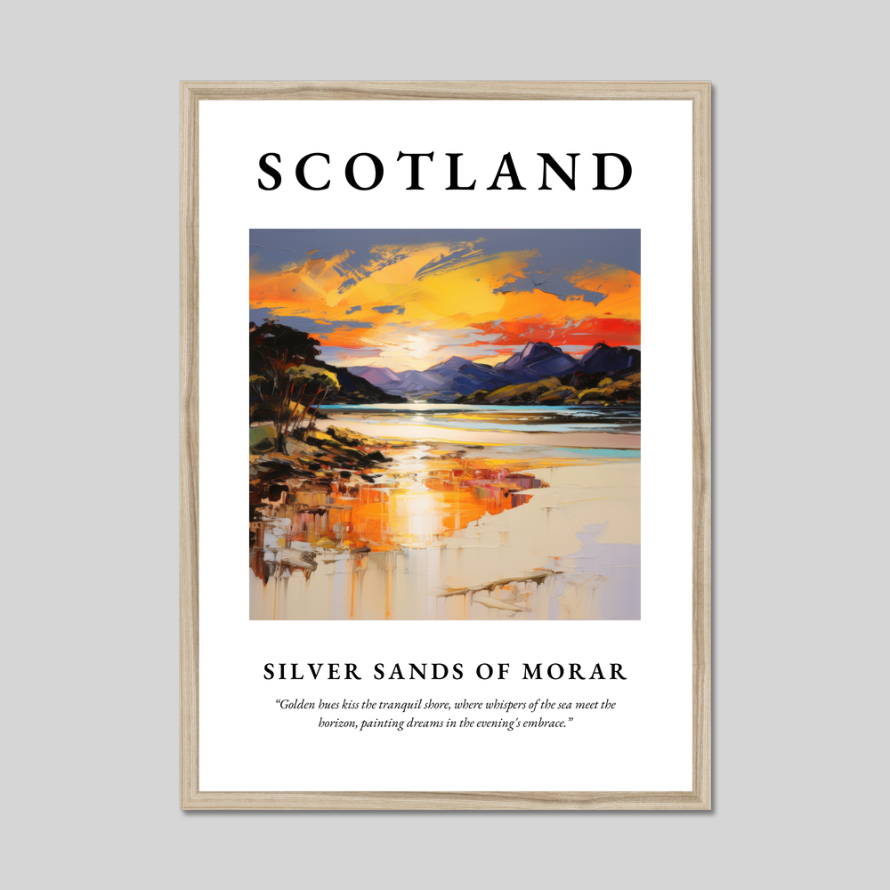 Poster in a natural frame with the word Scotland