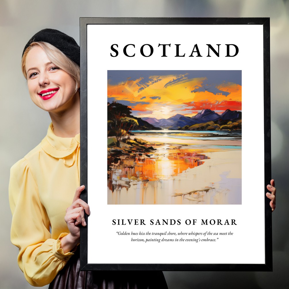 Person holding a poster of Silver Sands of Morar
