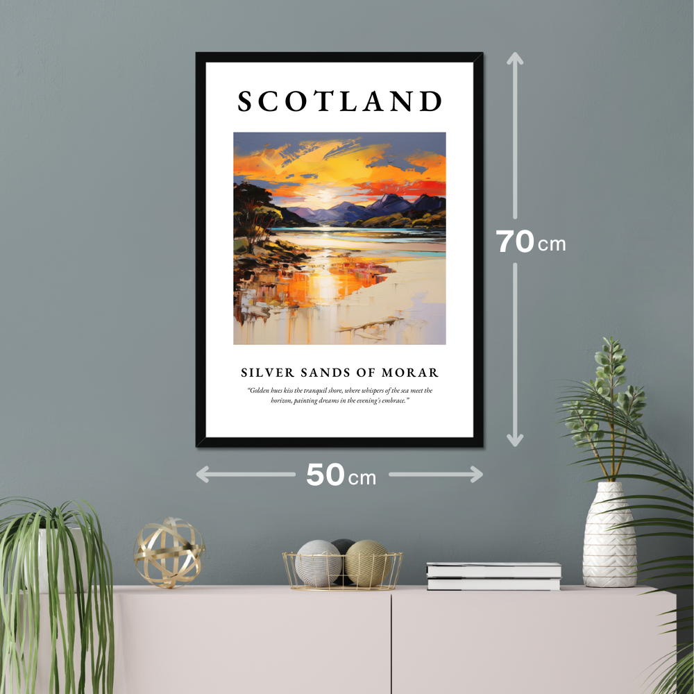 Poster of Silver Sands of Morar hanging on a wall