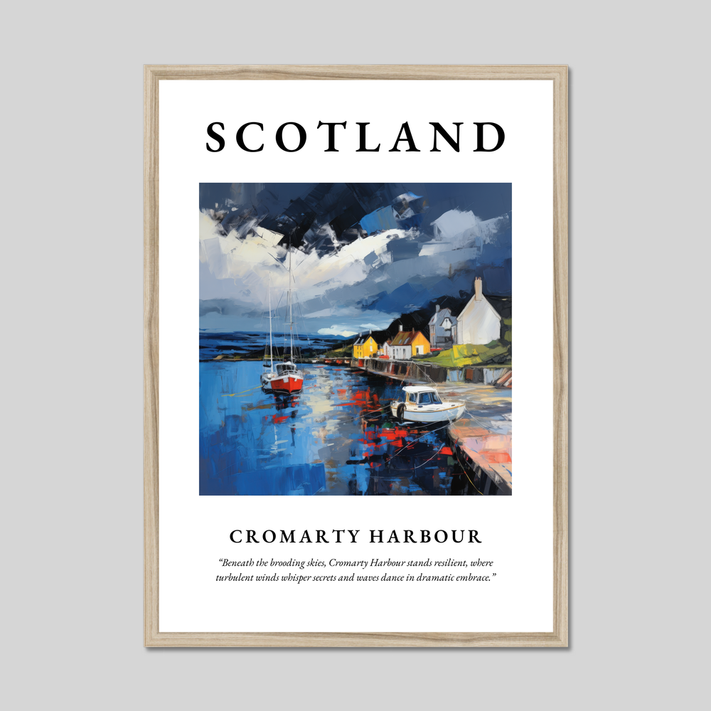Poster in a natural frame with the word Scotland